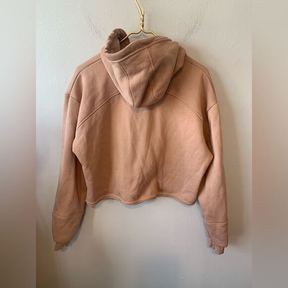 LOUNGE Apparel tan brand logo hoodie size L - Picture 2 of 8